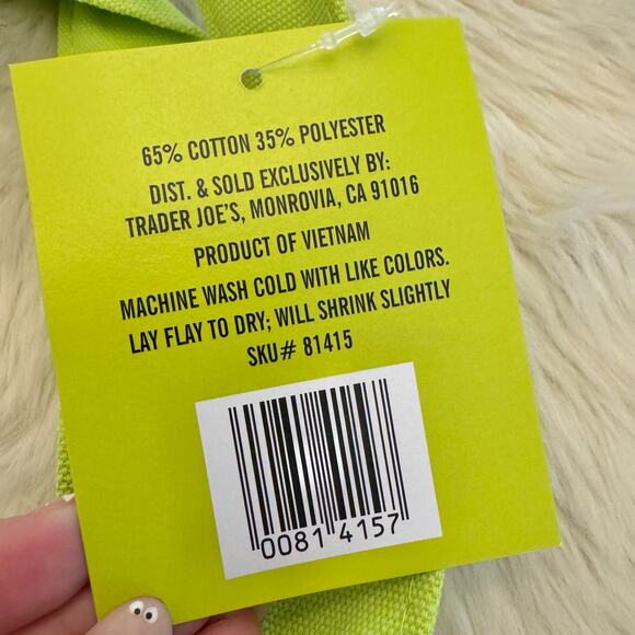 Trader Joe's Canvas Tote Bags Trick or Treat Set of 2 - Picture 5 of 6